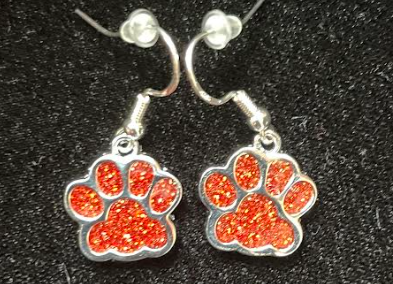 Cat paw store earrings